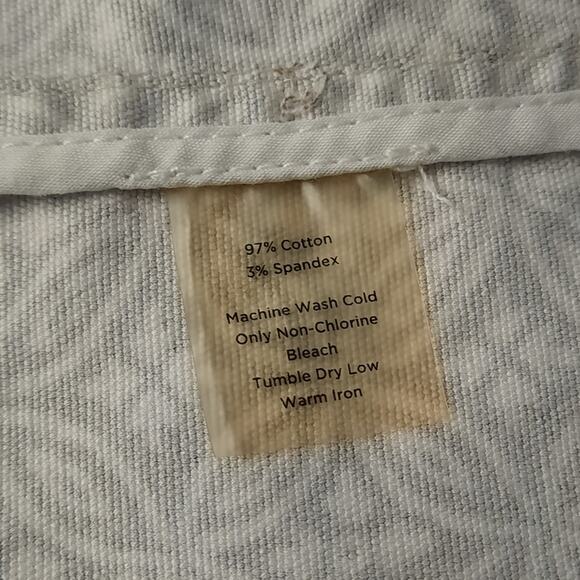 Talbots Womens Medium Brown Geometric Print Cotton Jacket Cropped Fall Blazer - Picture 6 of 7